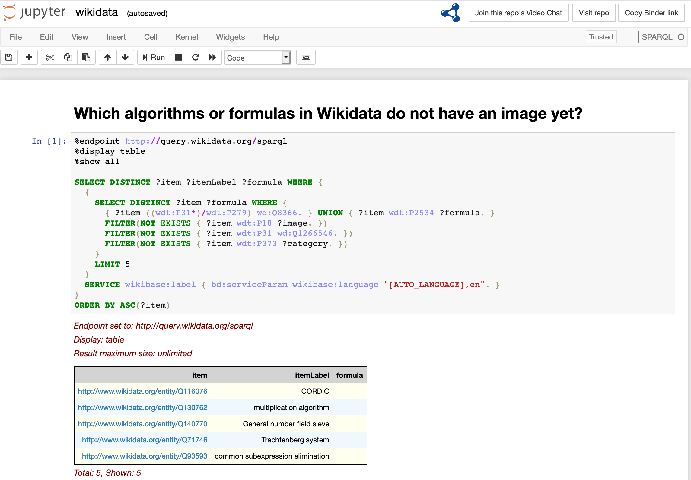 
                       Figure 2: Example of a Jupyter Notebook showing the mix of rich text, code block, along with output.
                  